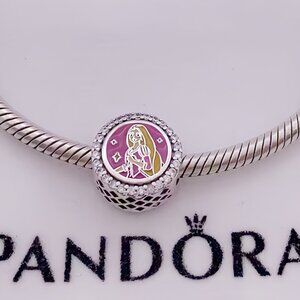 "Disney Parks Pandora Run Disney Rapunzel Princess Half Marathon 10K Bead Charm